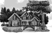 Traditional Style House Plan - 4 Beds 3.5 Baths 3327 Sq/Ft Plan #927-365 Exterior 