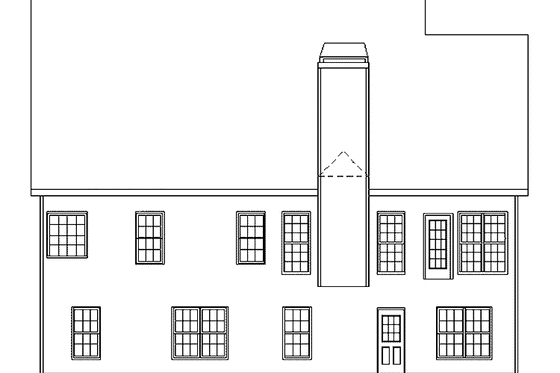 Exterior - Rear Elevation 1 for Country House Plan #927-258 - 4 bed, 3 bath