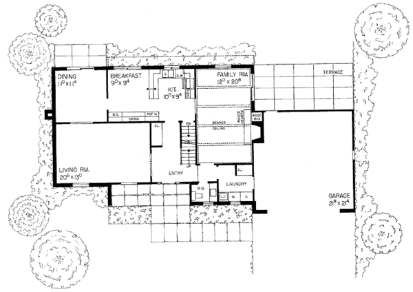 House Design - Country Floor Plan - Main Floor Plan #72-500