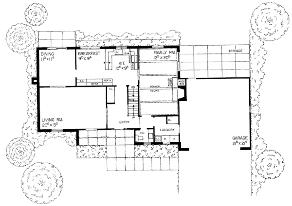 Architectural House Design - Country Floor Plan - Main Floor Plan #72-500