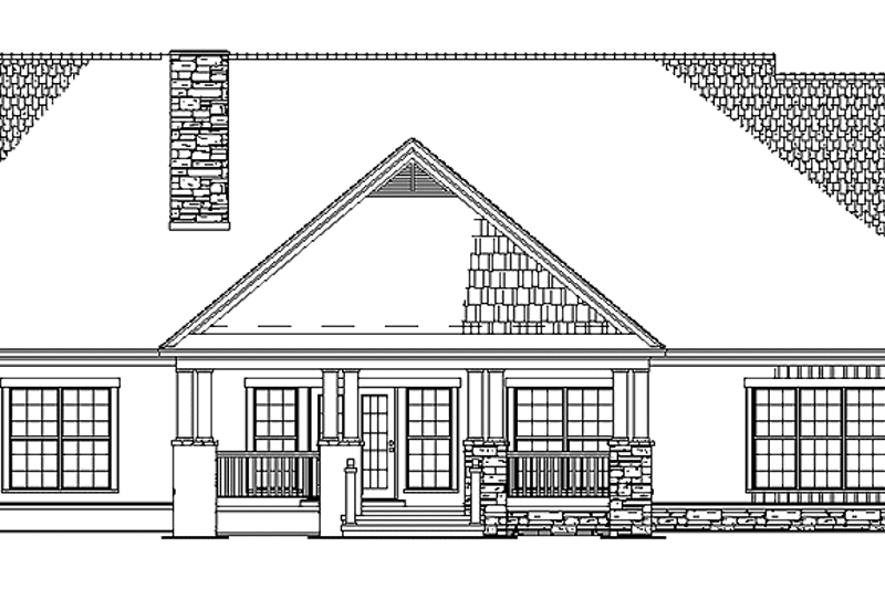 Home Plan - Exterior - Rear Elevation for Country House Plan #17-2993 - 4 bed, 3.5 bath
