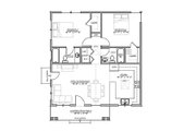 Craftsman Style House Plan - 2 Beds 2 Baths 930 Sq/Ft Plan #485-2 