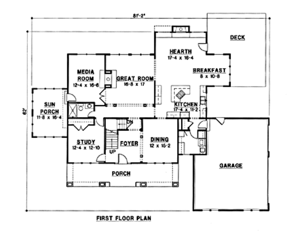 Modern Floor Plan - Main Floor Plan #67-173