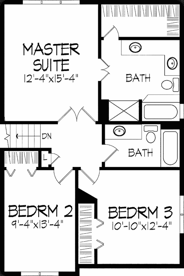 House Plan Design - Traditional Floor Plan - Upper Floor Plan #51-829