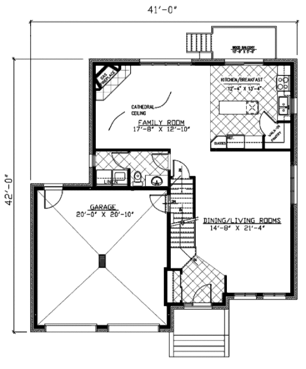 European Floor Plan - Main Floor Plan #138-258