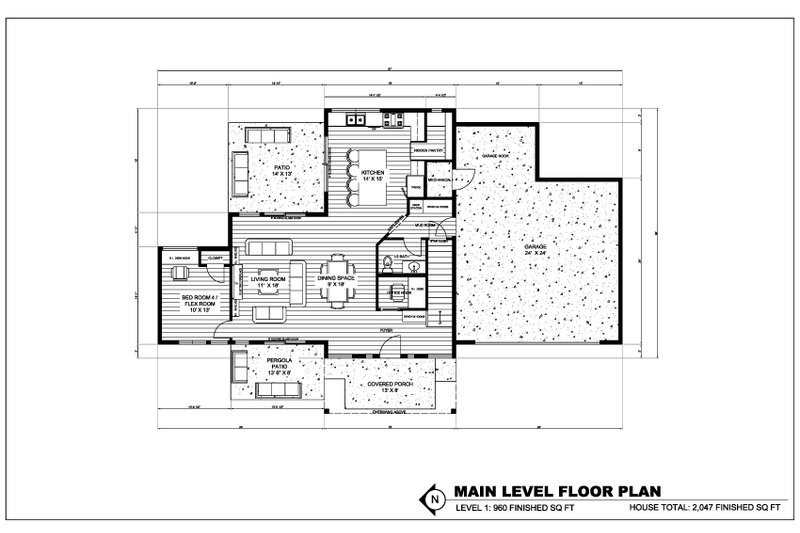 Contemporary Style House Plan 4 Beds 2 5 Baths 2047 Sq Ft Plan 1075   W800x533 