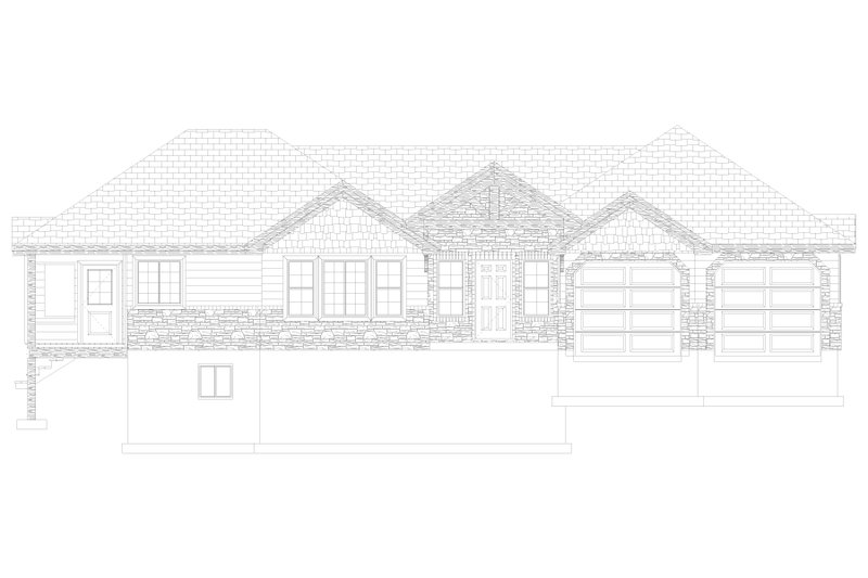 Dream House Plan - Exterior - Front Elevation 6 for Ranch House Plan #1060-464 - 1 bed, 1.5 bath