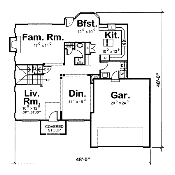 Home Plan - European Floor Plan - Main Floor Plan #20-931