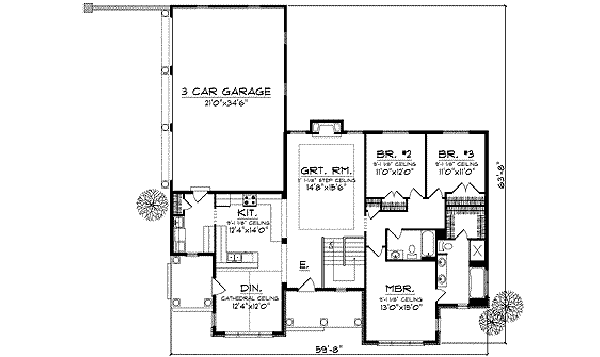 Dream House Plan - Traditional Floor Plan - Main Floor Plan #70-679