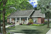 Traditional Style House Plan - 3 Beds 2 Baths 1100 Sq/Ft Plan #17-1162 