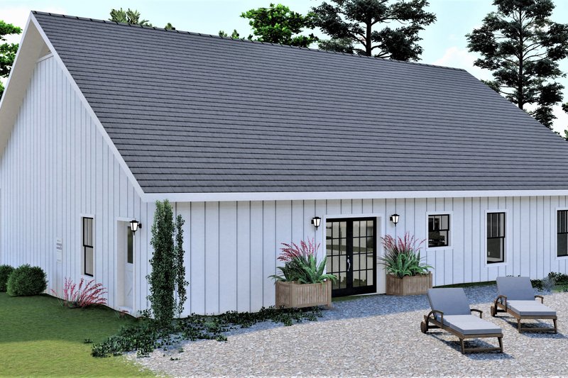 House Plan Design - Exterior - Rear Elevation 1 for Traditional House Plan #44-253 - 4 bed, 3 bath