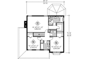 Traditional Style House Plan - 3 Beds 2.5 Baths 1815 Sq/Ft Plan #25-231 