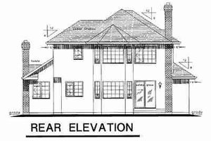 Exterior - Rear Elevation for Traditional House Plan #18-8950 - 3 bed, 2.5 bath