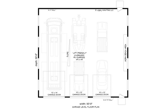Floor Plan - Main Floor for Contemporary House Plan #932-947, 0 bath