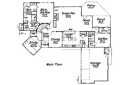 European Style House Plan - 3 Beds 3.5 Baths 3239 Sq/Ft Plan #52-187 