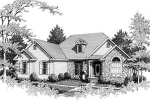 Traditional Exterior - Front Elevation Plan #10-104