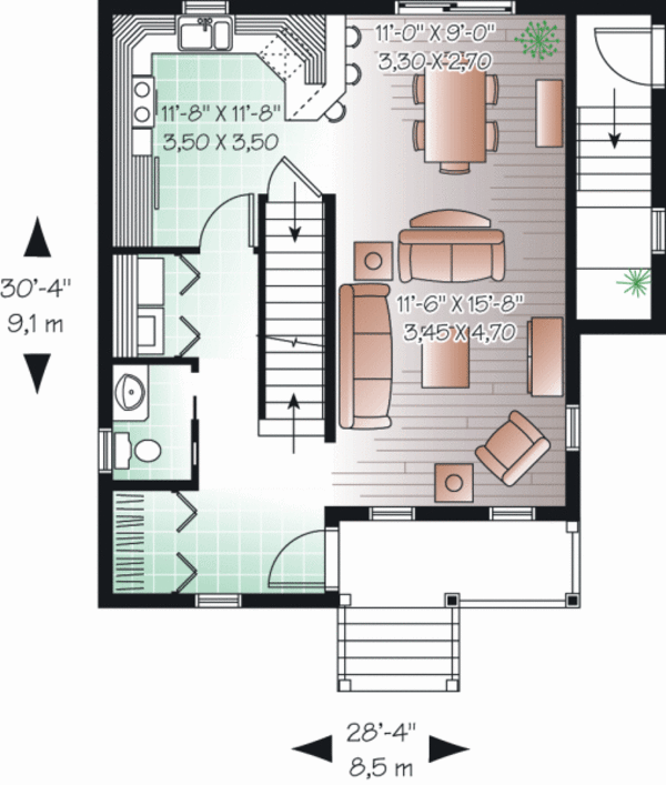Dream House Plan - Country Floor Plan - Main Floor Plan #23-2180