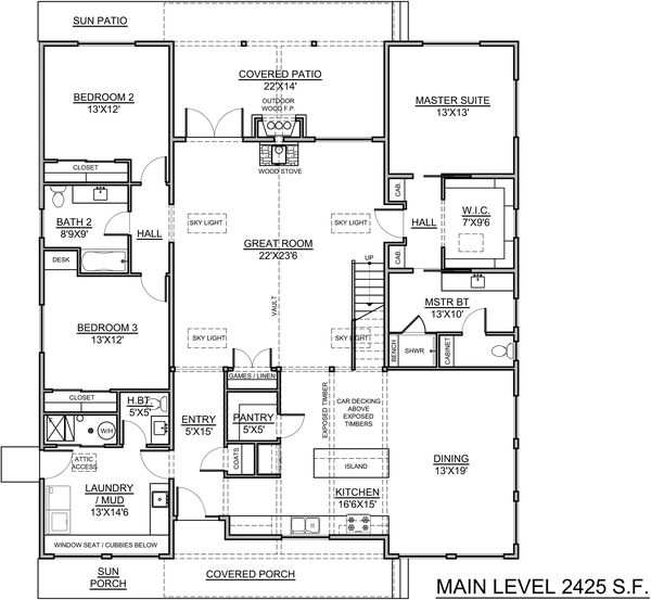 Home Plan - Craftsman Floor Plan - Main Floor Plan #1073-18