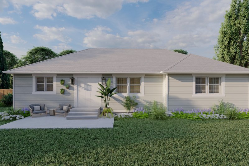 Dream House Plan - Exterior - Rear Elevation for Traditional House Plan #1060-176 - 3 bed, 2 bath