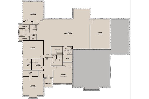 Craftsman Floor Plan - Lower Floor Plan #1111-43