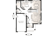 European Style House Plan - 3 Beds 2.5 Baths 1767 Sq/Ft Plan #23-582 