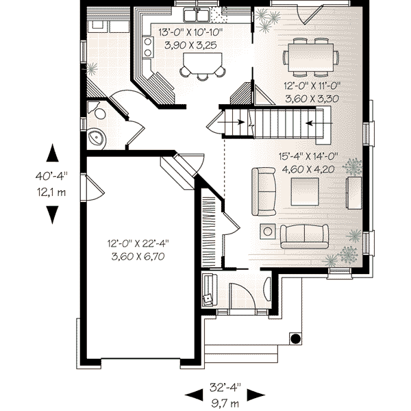 Dream House Plan - European Floor Plan - Main Floor Plan #23-582