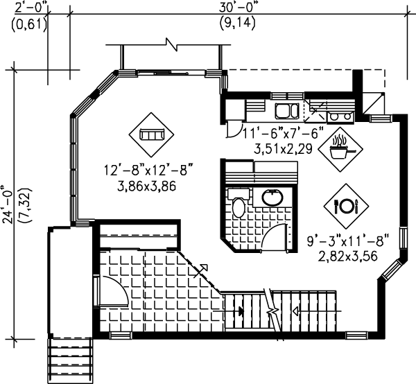 Modern Floor Plan - Main Floor Plan #25-2297