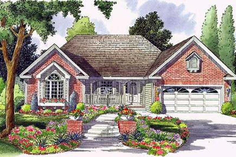 Traditional Style House Plan - 3 Beds 2 Baths 1771 Sq/Ft Plan #312-517