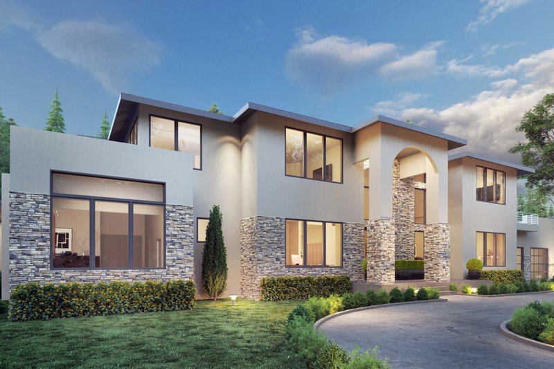 Architectural House Design - Exterior - Front Elevation 3 for Mediterranean House Plan #1066-276 - 4 bed, 3.5 bath