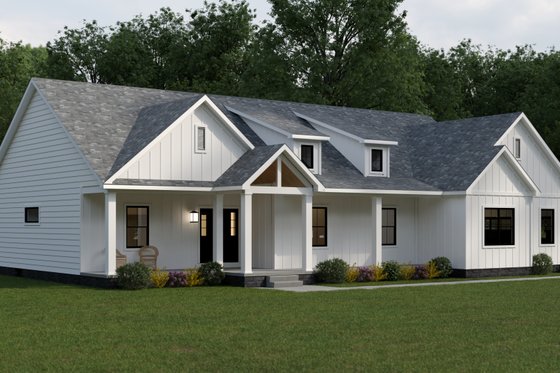 Exterior - Front Elevation 3 for Country House Plan #1089-34 - 3 bed, 2 bath