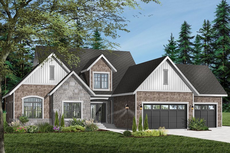 Traditional Style House Plan - 4 Beds 3.5 Baths 3719 Sq/Ft Plan #23-401