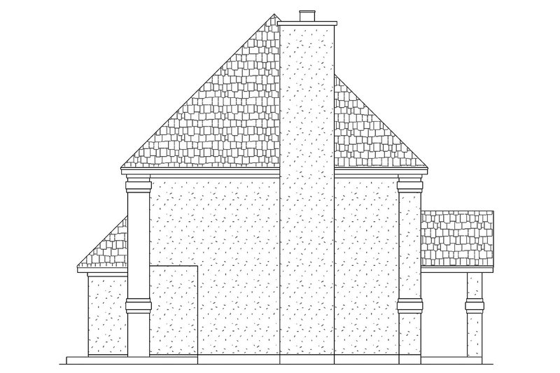 Dream House Plan - Left Side Elevation