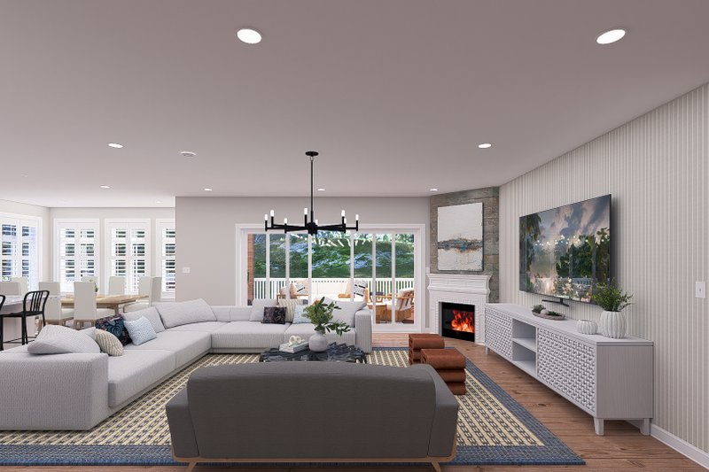 Architectural House Design - Interior - Family Room 2 for Craftsman House Plan #1060-265 - 3 bed, 2.5 bath