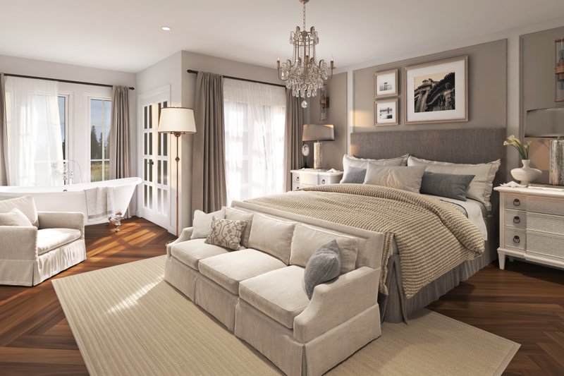 Dream House Plan - Interior - Master Bedroom for Ranch House Plan #54-589 - 2 bed, 2.5 bath