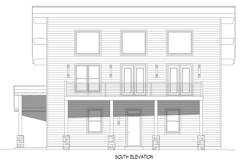 Dream House Plan - Exterior - Other Elevation 1 for Contemporary House Plan #932-637 - 3 bed, 2.5 bath