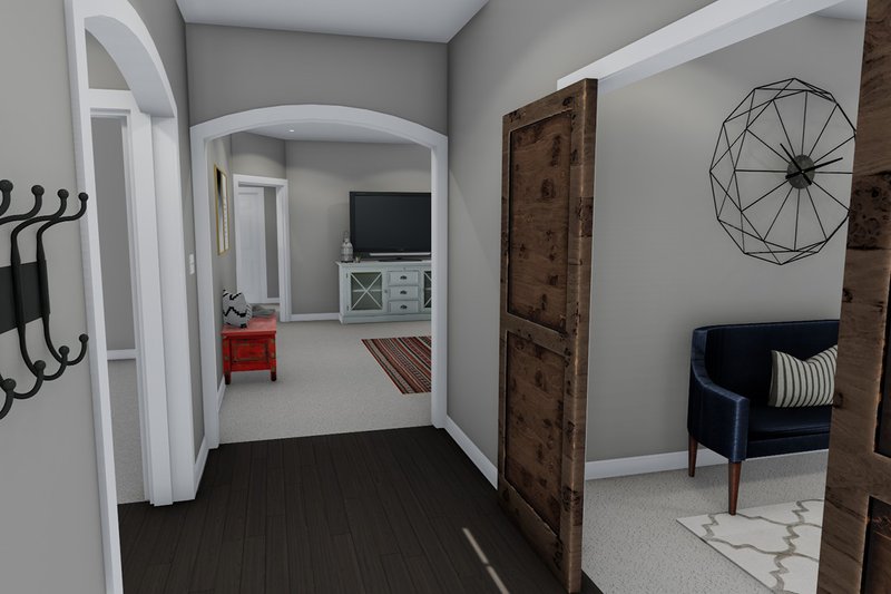 Dream House Plan - Interior - Entry for Ranch House Plan #1060-42 - 3 bed, 2 bath