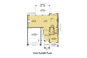 Floor Plan - Main Floor for Contemporary House Plan #1066-130 - 4 bed, 3 bath