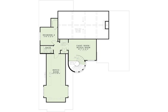 Floor Plan - Upper Floor for European House Plan #17-2499 - 4 bed, 3.5 bath