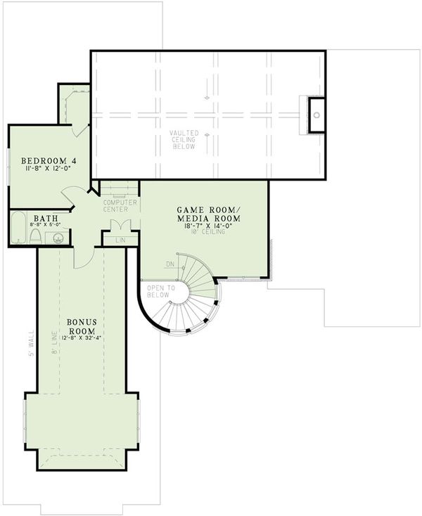 Architectural House Design - European Floor Plan - Upper Floor Plan #17-2499
