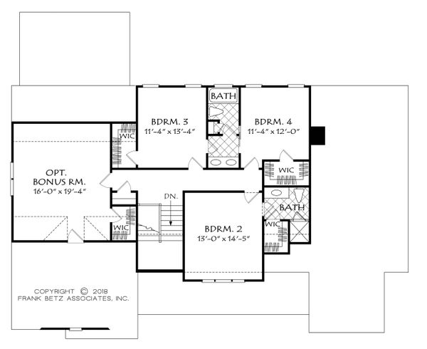 Architectural House Design - Farmhouse Floor Plan - Upper Floor Plan #927-987