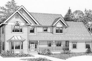 Country Exterior - Front Elevation Plan #53-267