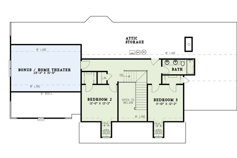 Home Plan - Floor Plan - Upper Floor for Country House Plan #17-2093 - 3 bed, 3 bath