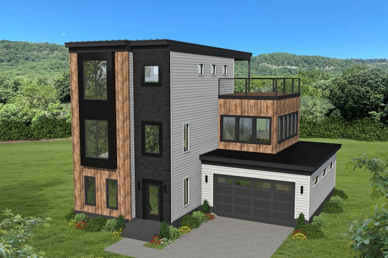 House Plan Design - Contemporary Exterior - Front Elevation Plan #932-515