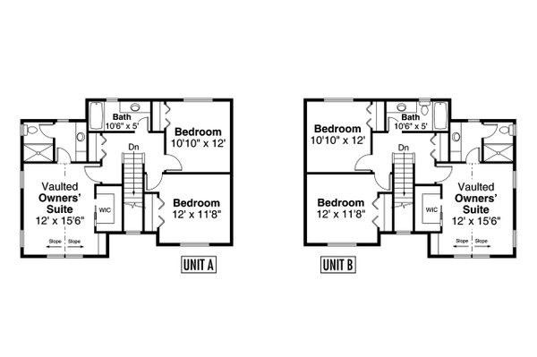 Craftsman Floor Plan - Upper Floor Plan #124-1268