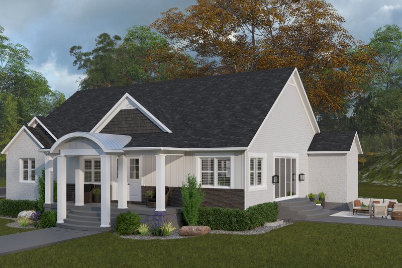 House Blueprint - Exterior - Front Elevation 4 for Craftsman House Plan #1060-479 - 3 bed, 2.5 bath