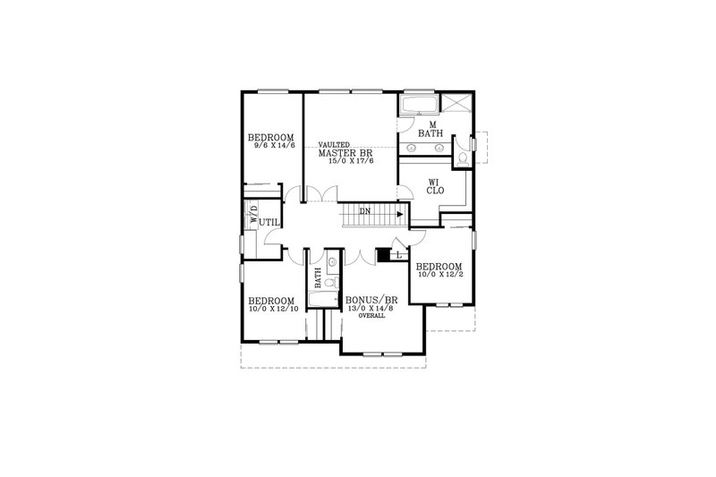 Architectural House Design - Floor Plan - Upper Floor for Craftsman House Plan #53-653 - 5 bed, 2.5 bath