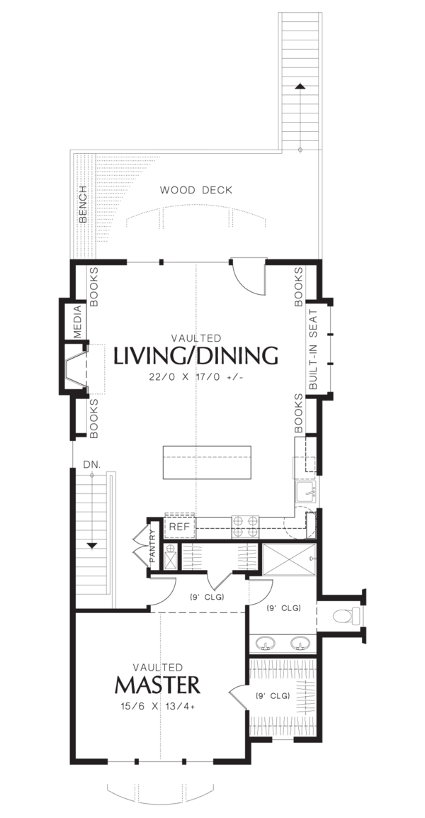 Craftsman Floor Plan - Upper Floor Plan #48-573