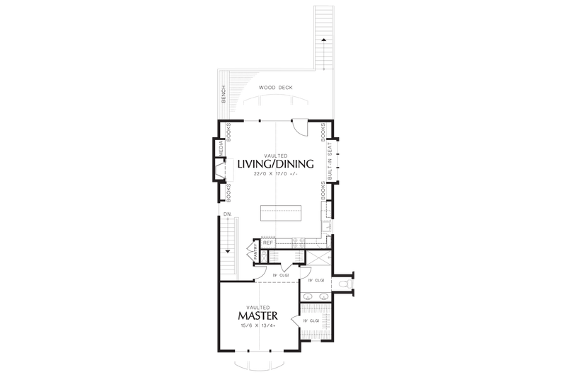 Architectural House Design - Floor Plan - Upper Floor for Craftsman House Plan #48-573 - 3 bed, 2.5 bath
