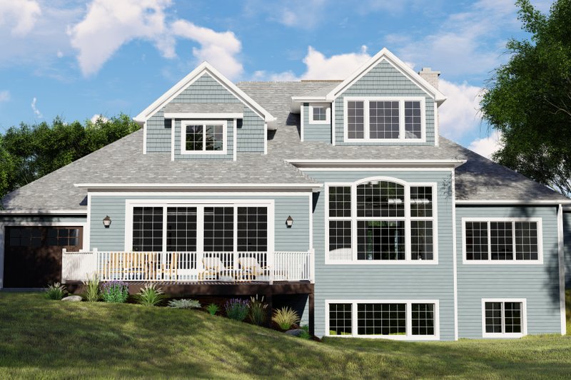 Architectural House Design - Exterior - Rear Elevation for Craftsman House Plan #1064-29 - 3 bed, 2.5 bath