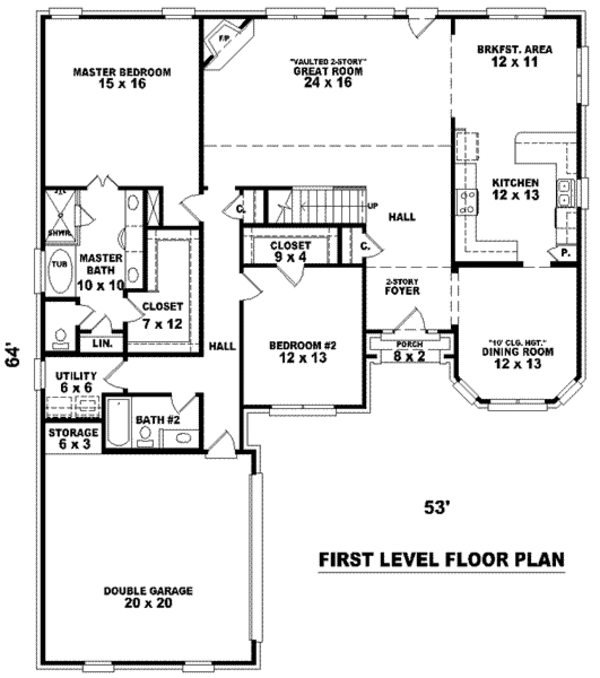 European Floor Plan - Main Floor Plan #81-1076